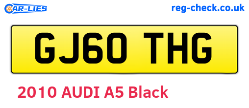GJ60THG are the vehicle registration plates.