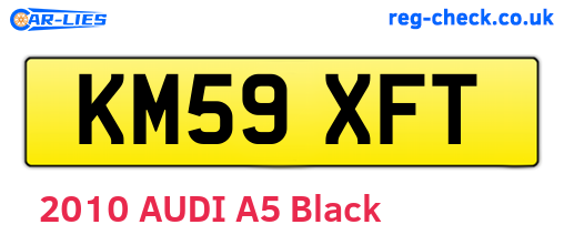 KM59XFT are the vehicle registration plates.