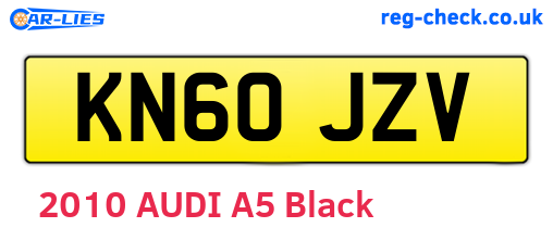 KN60JZV are the vehicle registration plates.
