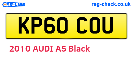 KP60COU are the vehicle registration plates.