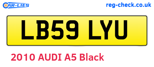 LB59LYU are the vehicle registration plates.