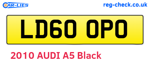 LD60OPO are the vehicle registration plates.