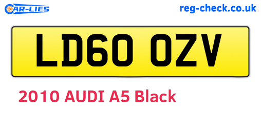LD60OZV are the vehicle registration plates.