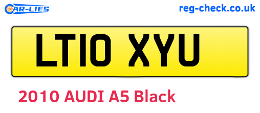 LT10XYU are the vehicle registration plates.