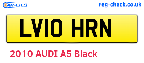 LV10HRN are the vehicle registration plates.