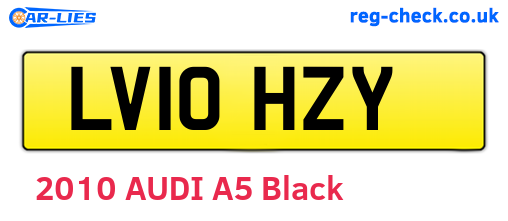 LV10HZY are the vehicle registration plates.
