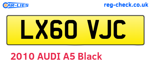 LX60VJC are the vehicle registration plates.