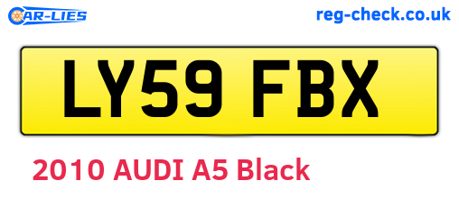 LY59FBX are the vehicle registration plates.
