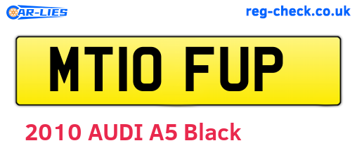 MT10FUP are the vehicle registration plates.