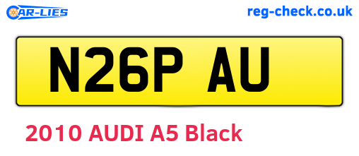 N26PAU are the vehicle registration plates.