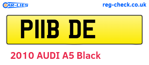 P11BDE are the vehicle registration plates.