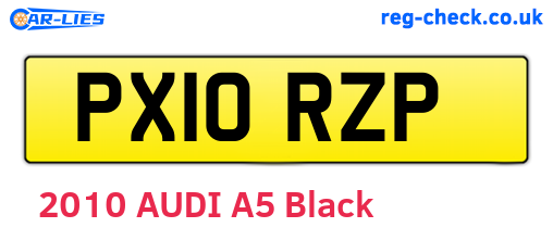 PX10RZP are the vehicle registration plates.