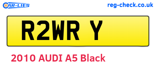 R2WRY are the vehicle registration plates.