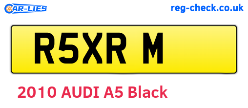 R5XRM are the vehicle registration plates.