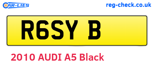 R6SYB are the vehicle registration plates.