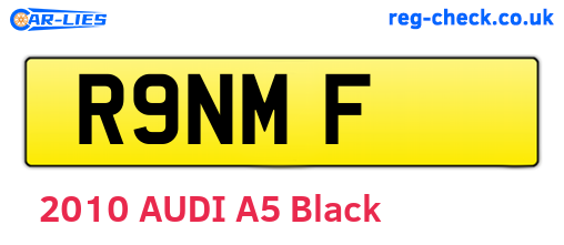 R9NMF are the vehicle registration plates.
