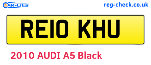 RE10KHU are the vehicle registration plates.