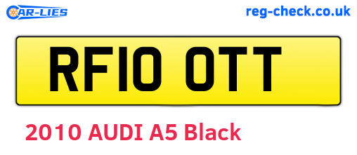 RF10OTT are the vehicle registration plates.
