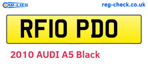RF10PDO are the vehicle registration plates.