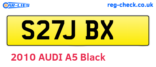S27JBX are the vehicle registration plates.