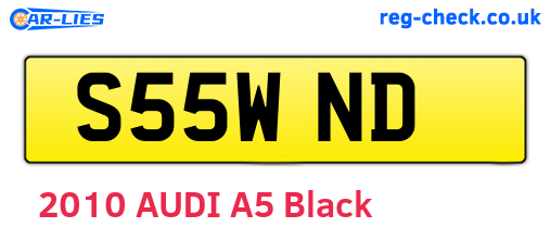 S55WND are the vehicle registration plates.
