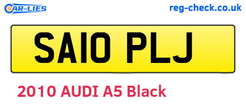SA10PLJ are the vehicle registration plates.