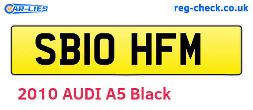 SB10HFM are the vehicle registration plates.