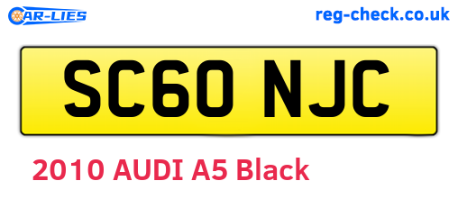 SC60NJC are the vehicle registration plates.