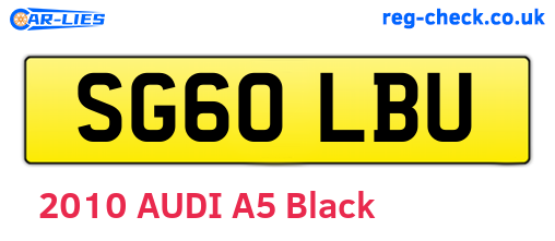 SG60LBU are the vehicle registration plates.
