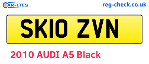 SK10ZVN are the vehicle registration plates.