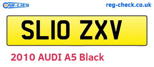 SL10ZXV are the vehicle registration plates.