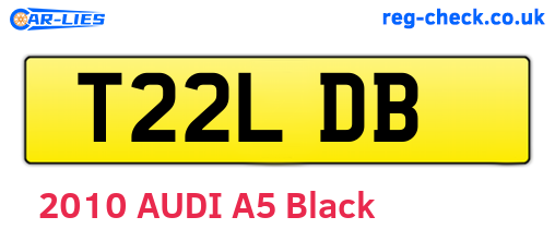 T22LDB are the vehicle registration plates.