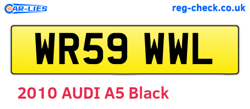 WR59WWL are the vehicle registration plates.