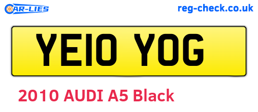 YE10YOG are the vehicle registration plates.