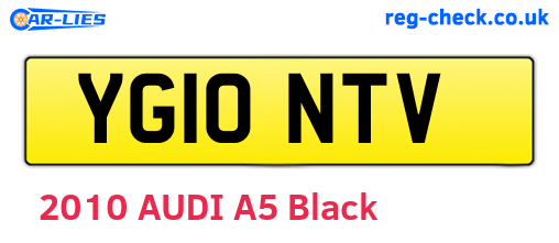 YG10NTV are the vehicle registration plates.