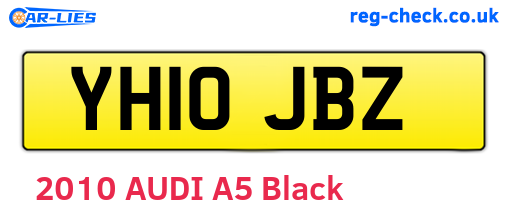 YH10JBZ are the vehicle registration plates.