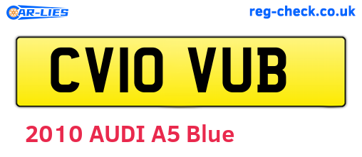 CV10VUB are the vehicle registration plates.