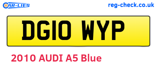 DG10WYP are the vehicle registration plates.