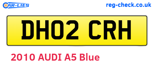 DH02CRH are the vehicle registration plates.