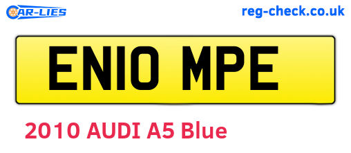 EN10MPE are the vehicle registration plates.