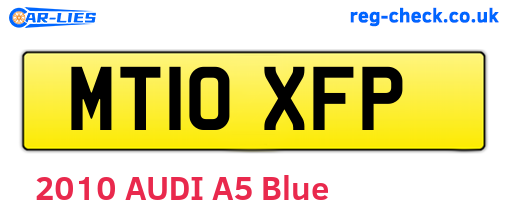 MT10XFP are the vehicle registration plates.