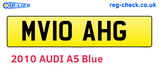 MV10AHG are the vehicle registration plates.