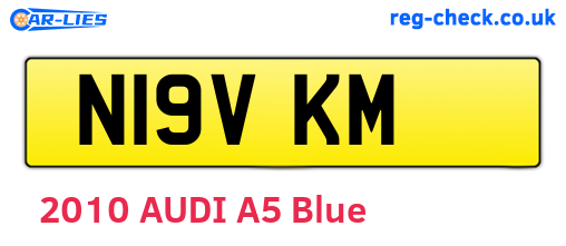 N19VKM are the vehicle registration plates.