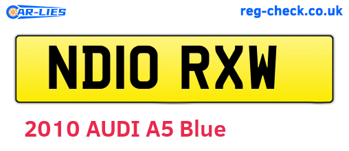 ND10RXW are the vehicle registration plates.