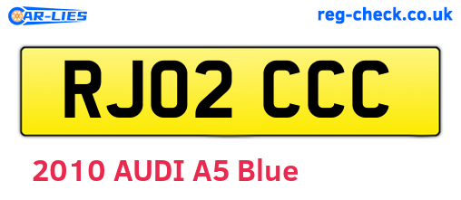 RJ02CCC are the vehicle registration plates.