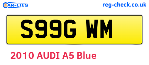 S99GWM are the vehicle registration plates.