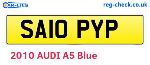SA10PYP are the vehicle registration plates.