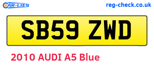 SB59ZWD are the vehicle registration plates.