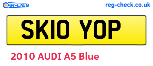 SK10YOP are the vehicle registration plates.