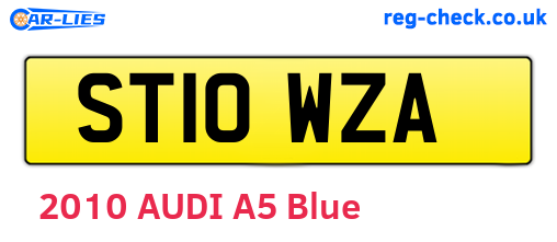 ST10WZA are the vehicle registration plates.
